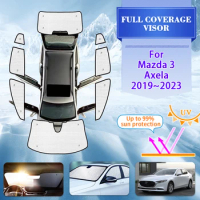 Car Full Window Shading Visor For Mazda3 2022 Accessories Mazda 3 Axela BP Sedan 2019~2023 Sun Window Visor Sunshade Accessories