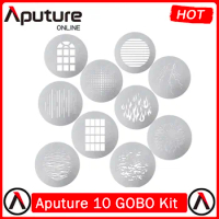 Aputure 10 Gobo Kit For Photography studio Lighting, compatible With Aputure Spotlight Mount