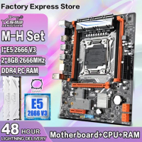 X99 M-H LGA 2011-3 motherboard combo kit XEON E5 2666 V3 CPU+2*8GB =16GB 2666MHz DDR4 PC memory SSD M.2 SATA 3.0 Combo ATX X99