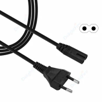 EU Extension Cable 2 Pin IEC320 C7 Power Supply Cord Figure 8 Laptop Power Cable For Sony Samsung LG Philips TV PC Monitor