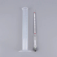 1 Set Hydrometer Tester Vintage Measuring Bottle Set Tools Alcoholmeter Thermometer Cylinder Alcoholmeter Set Of 3