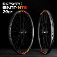 ELITEWHEELS 29er MTB Carbon Wheels Ultralight 28mm Width 24 Depth Mountain Bicycle Rims M11 Straight Pull Hub Carbon Wheelset