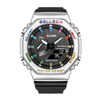 PROMO  BELLEDA 9529 KARET Jam Tangan Pria Digital LED Pria Kasual Tahan Air Olahraga Jam Tangan DUAL