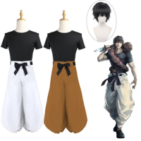 Toji Fushiguro Shoes,Touji Fushiguro Cosplay Costume Anime Short Sleeve  Suit Top Pants Outfits - AliExpress