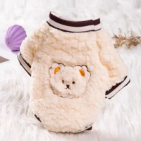 Pet Winter Dog Clothes Spring and Autumn Cute Teddy Pomeranian Bear Cat Clothes Thickened Fadou Small Dog