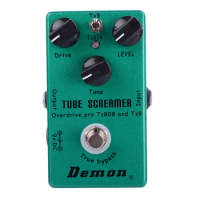 Demonfx Tube Screamer Guitar Effect Pedal 2 in 1 Overdrive Guitar Pedal True Byp Guitar Accessories