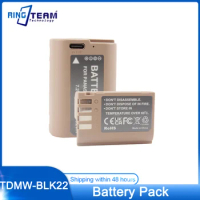 2250mAh TDMW-BLK22 DMW BLK22 Battery TYPE-C Rechargeable Battery for Panasonic Lumix DC-S5 DC-S5 II DC-S5 IIX GH5 II GH6 S5II