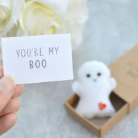 Creative Funny Cute Ghost Doll Matchbox Gifts Greeting Card Ghosts Box Child Toy Love Hugs Little Ghost Plush for Kids