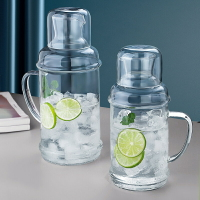 冷水壺玻璃耐高溫家用涼水杯套裝大容量涼白開水瓶裝儲水果汁扎壺