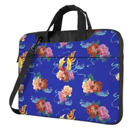 Laptop Bag Northeast Big Flower Waterproof Briefcase Bag Blue Rose For Macbook Air Acer Dell 13 14 15 Business Computer Case