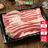 美國上選牛胸腹肉火鍋片5盒/組(600G/盒)【愛買冷凍】
