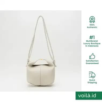 Polene Beri Crossbody Bag Grained Leather Craie White