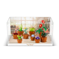 3mm Thick Acrylic Display Box Show Case for Lego 10329 Tiny Plants Building Block Dustproof Clear Cr