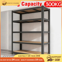 【RUSTIC CHARM】4/5/6Tier Metal Boltless Rack Rumah Dapur Kedai Penyimpanan Rak Gudang Rak Besi Serbag