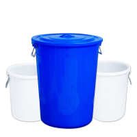 大號加厚塑料水桶帶蓋圓桶白色桶儲水桶藍色用大容量發酵桶