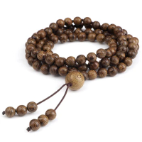 Mala Prayer Bracelet Yoga 108 Beads Meditation Tibetan Buddhist Wood Beaded Charm Bracelets Necklace Women Men Healing Jewelry
