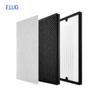 3Pcs/Set Replacement for Philips 4123 Suitable Ac4002/4012 Air Purifier Filter 4124+4123 Activated Carbon Hepa Filter Element