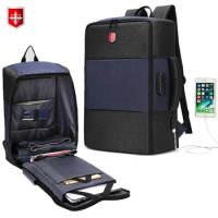 RUISHISABER Waterproof 17inch Laptop Backpack Men No Key TSA Anti Theft School Fashion Travel Bags Male Casual Mochila