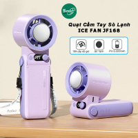 Quạt Cầm Sò Lạnh Tay JF168 - Quạt ICE FAN Gấp Gọn Làm Mát Nhanh Với 199 Cấp Độ, Pin Lớn 6000mAh
