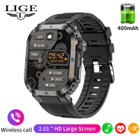 LIGE/ New Encoder Smart Reminder Multi-Function Watch Waterproof Alarm Clock Large Dial Mens Watch
