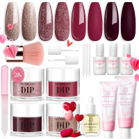 AZUREBEAUTY Dip Powder Nail Kit 28g/1Oz Nude Pink with Nourishing Hand Cream Hand Scrub Cuticle Oil
