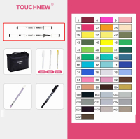 TOUCHNEW Marker 12/30/60/80/168สี Soft Brush Markers ปากกา Sketch Drawing Markers ชุดสำหรับผู้ใหญ่ C