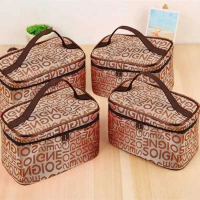 Tas Make Up Portable Pouch with Mirror and Brush Slot Praktis