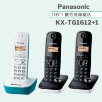 《Panasonic》松下國際牌DECT數位式無線多子機電話 KX-TG1612+1 (水漾藍+皎潔白)