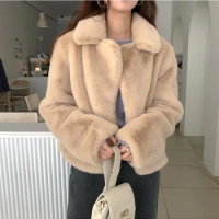 Faux Fur Coat Fur 2023 Winter New Plush Korean Style Loose Mink Fur Imitation Fur Jacket for Women Fur Jackets for Women