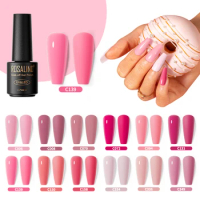 ROSALIND Multi-Colors Nail Gel Polish Nude Pink Shiny Varnish UV Semi Permanent Nails Beauty Diamond Top Peel Base Coat Nail Gel