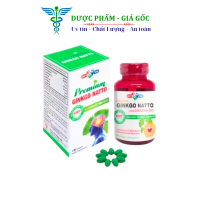 Ginkgo Natto Plus Coenzyme Q10 Giúp hỗ trợ hoạt huyết, tăng cường lưu thông máu - Lọ 120 viên