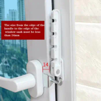 Child safety Window security stay lock 4 adjustable Angles Window opening limiter Latch casement wind brace Position Stoppers