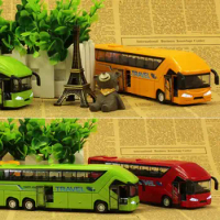 Decorative Car Toy Simulated Lighting Bus Model Double-Decker Bus Model