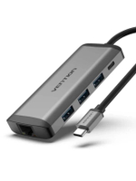 Docking Station USB-C อะแดปเตอร์ (สี Grey) รุ่น THAHB