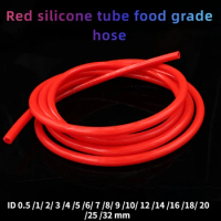 1M Red Silicone Tube Food Grade Hose ID 0.5 1 2 3 4 5 6 7 8 9 10 12 14 16 -32 Mm High Temperature Resistant Odorless Water Pipe
