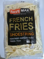 SAVEMAX SHOESTRING 7MM FRENCH FRIES 1KG KENTANG GORENG FROZEN SAVE MAX 1000GR HALAL