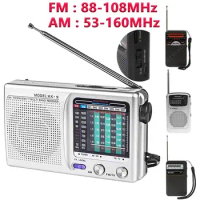 Digital Radio Built-in Speaker Portable Mini Radio SW/AM/FM Battery Operated Telescopic Antenna LCD Display For Emergency Use