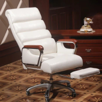 Mobile Leather Office Chair Cushion Comfortable Ergonomic Massage Office Chair Recliner Silla De Oficina Modern Furniture