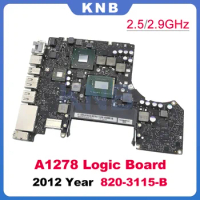 Original A1278 Motherboard For MacBook Pro 13" A1278 Logic Board with i5 2.5GHz i7 2.9GHz 820-3115-B 2012 Year