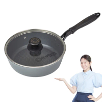 【DIAMOND CHEF】石墨烯不沾鍋深煎鍋平底鍋24cm(含蓋/IH爐可用/夏于喬代言)