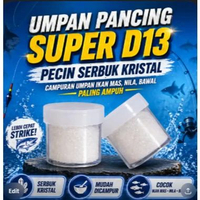 Umpan Pancing Super D13 Pecin Serbuk Kristal Campuran Umpan Ikan Mas Nila Bawal Paling Ampuh