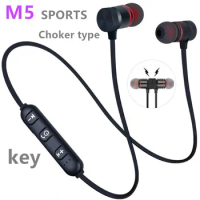 M5 5.0 sports Bluetooth headset wireless headset with neck stereo headset metal music headset with microphone