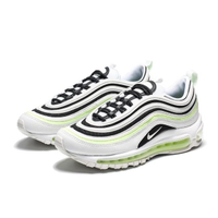 【NIKE 耐吉】W AIR MAX 97 白綠黑 螢光綠 女款 休閒鞋 運動鞋 增高 氣墊(921733-105)
