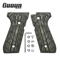 Guuun G10 Grips For Beretta 92/96 92fs M9 92A1 INOX Decorative Non-slip Handle Panel Skull Skeleton Punisher Texture