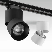 15W COB LED Downlights Surface Mounted Ceiling Spot Light 360 Degree Rotation Track Light