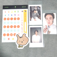 Jin Photocard + Polaroid + Sticker Official from BTS Deco Kit 2022