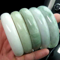 Real Jades Bangles Women Fine Jewelry Accessories Genuine Natural Jade Stone Bangle Jadeite Bracelet For Girlfriend Mom Gifts
