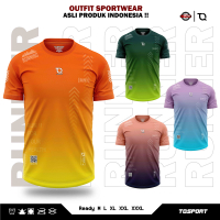 TQSPORT Jersey AURA Baju Olahraga Wanita Senam Fitnes Zumba Aerobic Cewek Pakaian Lari Gym Kaos Oran