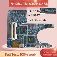 CN-01KK46 01KK46 For DELL Alienware M11X R2 I5-520UM Notebook Mainboard LA-5812P N11P-GS1-A3 ddr3 Laptop motherboard