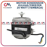 Motor Kondensor 25 Watt Kulkas Showcase Freezer Fan Dinamo Kipas Condensor Condenser 25W Polytron Ev